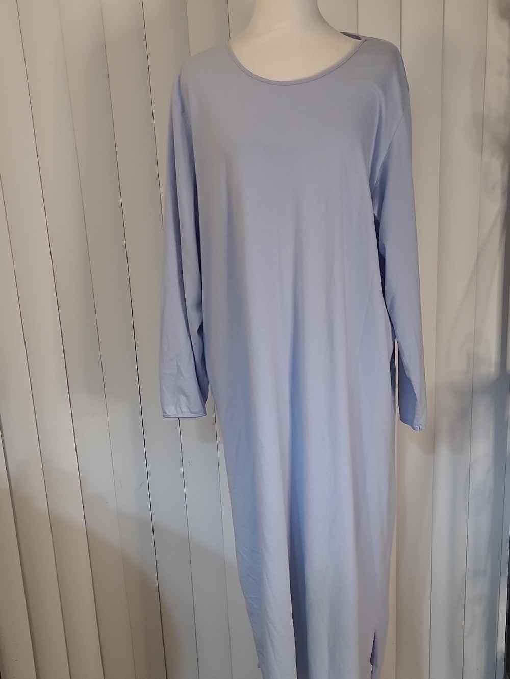 Vtg. Lands' End Light Blue Nightgown